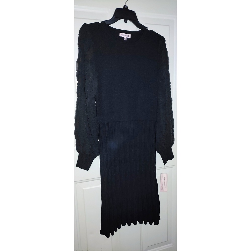 Nanette Women's Very Black Long Sleeve Sweater Dress Size M New With Tags $138